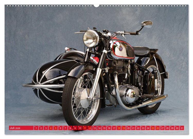 Produktbild: Horex Regina 3 mit Steib Seitenwagen S 501 (Wandkalender 2026 DIN A2 quer), CALVENDO Monatskalender