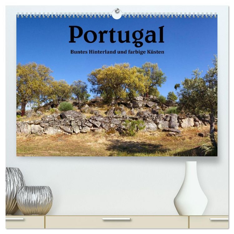 Produktbild: Portugal Buntes Hinterland und farbige K&uuml;sten (hochwertiger Premium Wandkalender 2026 DIN A2 quer), Kunstdruck in Hochglanz
