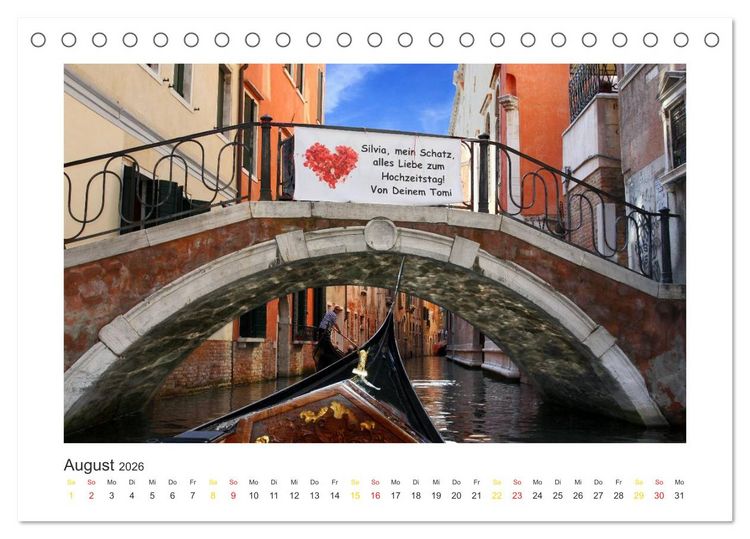 Produktbild: Venedig (Tischkalender 2026 DIN A5 quer), CALVENDO Monatskalender