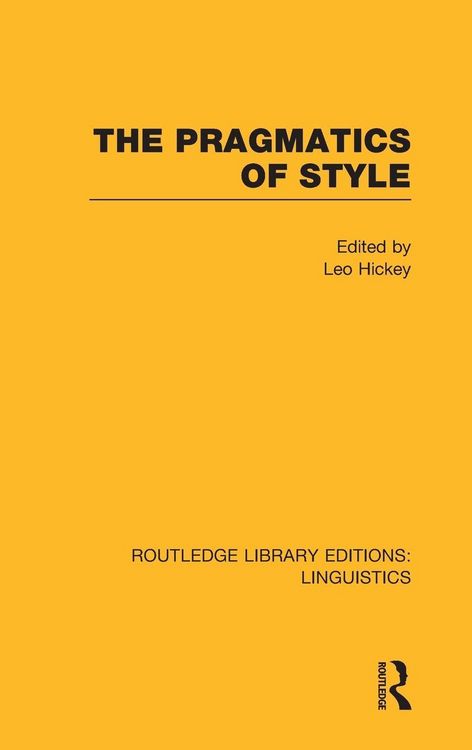 Produktbild: The Pragmatics of Style