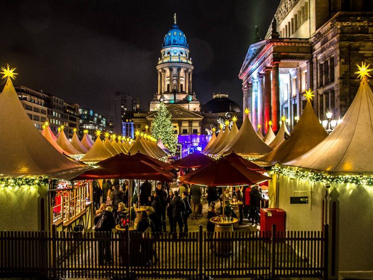 Produktbild: CALVENDO Puzzle Weihnachtsmarkt auf dem Gendarmenmarkt | 1000 Teile Lege-Gr&ouml;&szlig;e 64x48cm Foto-Puzzle f&uuml;r gl&uuml;ckliche Stunden