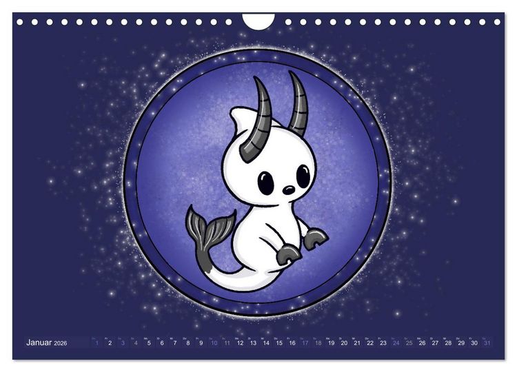 Produktbild: Geister Sternzeichen (Wandkalender 2026 DIN A4 quer), CALVENDO Monatskalender