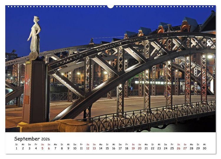 Produktbild: Hamburg schl&auml;ft nie (Wandkalender 2026 DIN A2 quer), CALVENDO Monatskalender