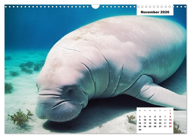 Produktbild: Manatees. Faszinierende Rundschwanzseek&uuml;he (Wandkalender 2026 DIN A3 quer), CALVENDO Monatskalender