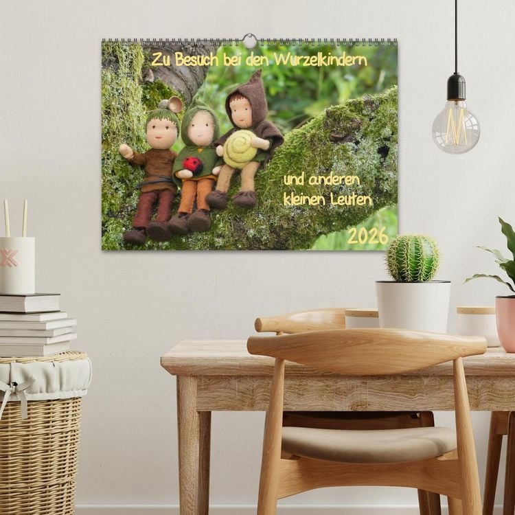 Produktbild: Zu Besuch bei den Wurzelkindern und anderen kleinen Leuten (Wandkalender 2026 DIN A3 quer), CALVENDO Monatskalender