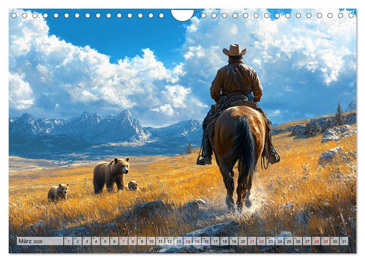 Produktbild: Pferde, Freiheit, Westernreiten (Wandkalender 2026 DIN A4 quer), CALVENDO Monatskalender