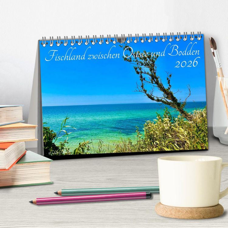Produktbild: Fischland zwischen Ostsee und Bodden (Tischkalender 2026 DIN A5 quer), CALVENDO Monatskalender