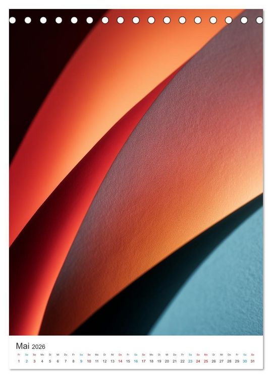Produktbild: Minimalistische Kunstwerke (Tischkalender 2026 DIN A5 hoch), CALVENDO Monatskalender