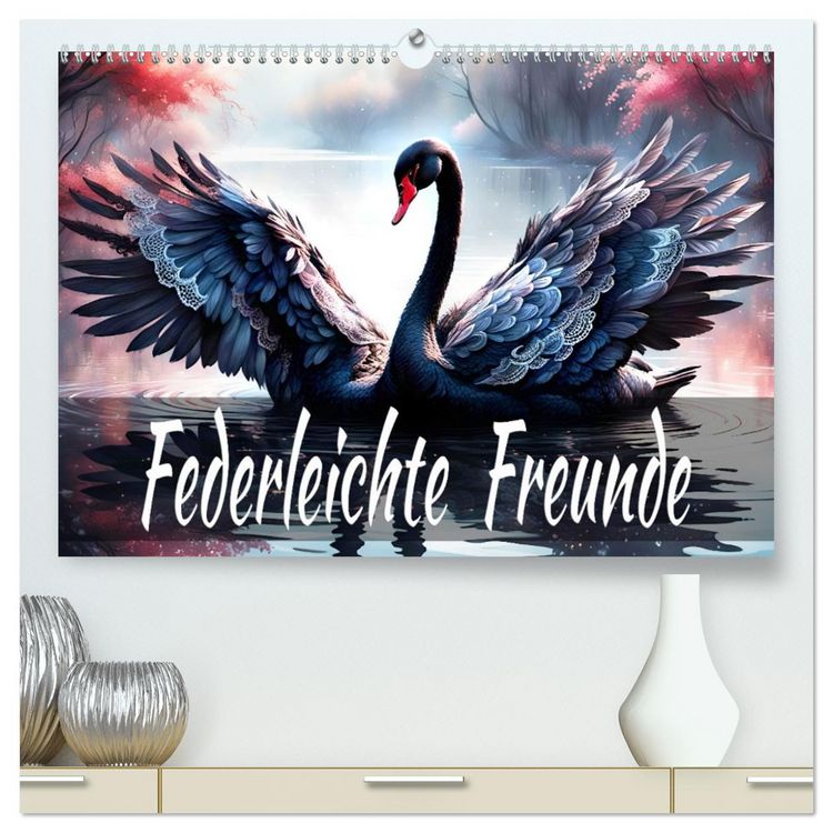 Produktbild: Federleichte Freunde (hochwertiger Premium Wandkalender 2026 DIN A2 quer), Kunstdruck in Hochglanz
