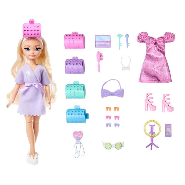 Produktbild: Barbie Dream Besties Malibu Get Ready With Me Haarspiel-Puppe