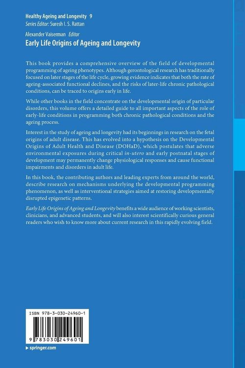 Produktbild: Early Life Origins of Ageing and Longevity