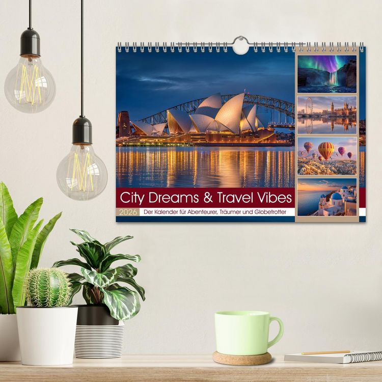 Produktbild: City Dreams & Travel Vibes (Wandkalender 2026 DIN A4 quer), CALVENDO Monatskalender