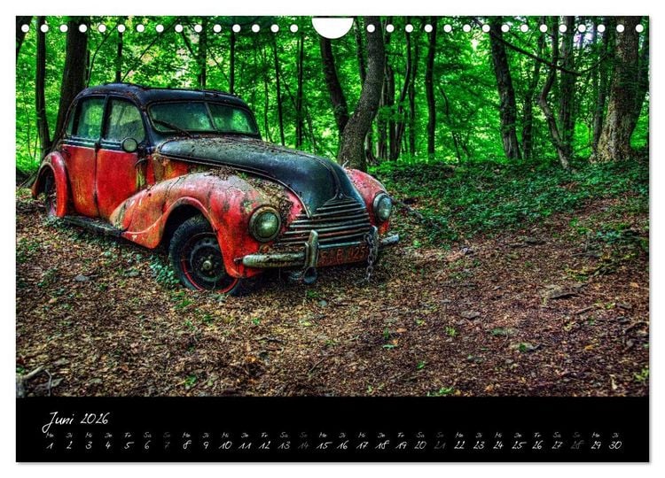 Produktbild: Oldtimer - verlassen verrostet vergessen (Wandkalender 2026 DIN A4 quer), CALVENDO Monatskalender