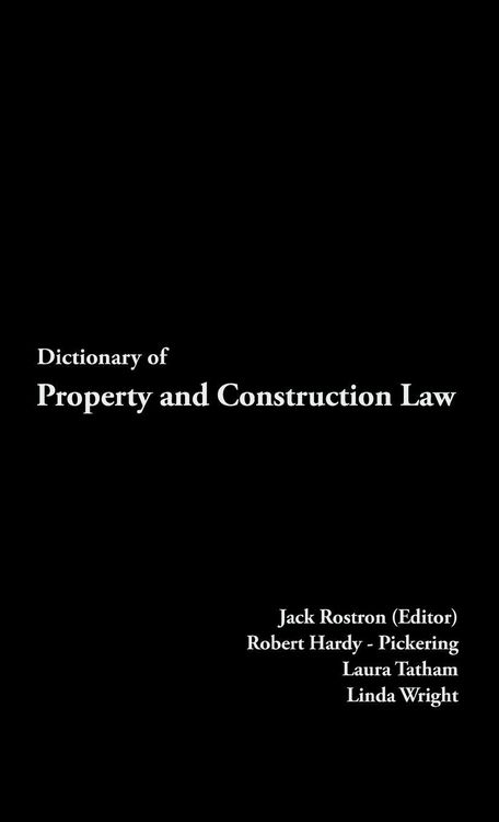 Produktbild: Dictionary of Property and Construction Law