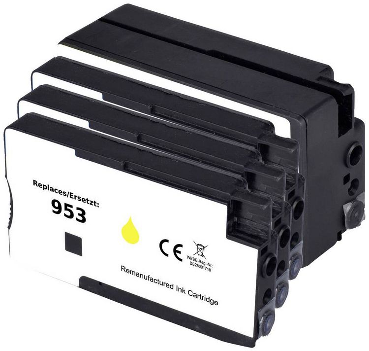 Produktbild: Renkforce Druckerpatrone ersetzt HP 953, 6ZC69AE, LS058AE, F6U12AE, F6U13AE, F6U14AE Kompatibel Kombi-Pack Schwarz, Cyan, Magenta, Gelb RF-5718854