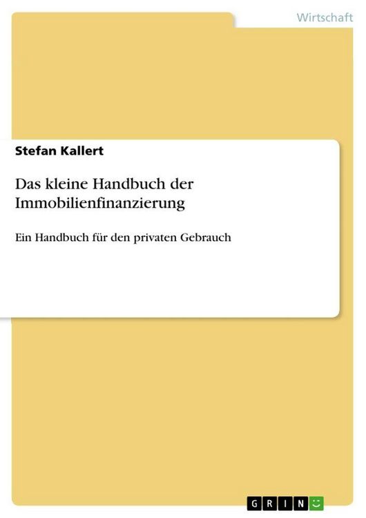 Produktbild: Das kleine Handbuch der Immobilienfinanzierung