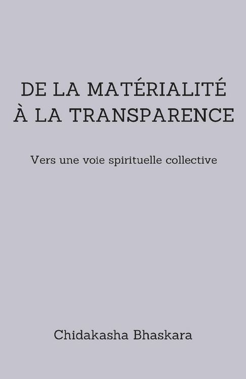 Produktbild: De la materialite a la transparence