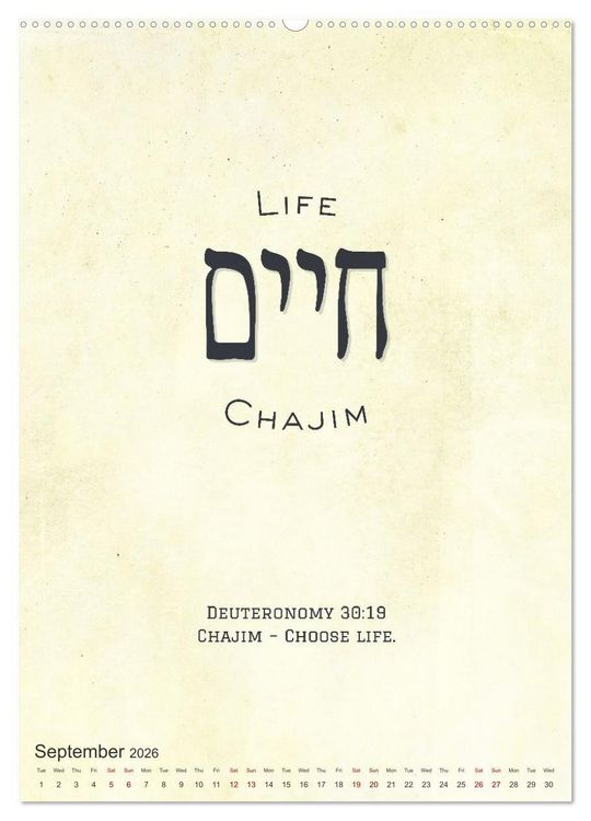 Produktbild: The Radiant Path Hebrew Letters Inspiring the Soul (High Quality Premium Wall Calendar 2026 DIN A2 portrait),CALVENDO 12 Month Wall Calendar