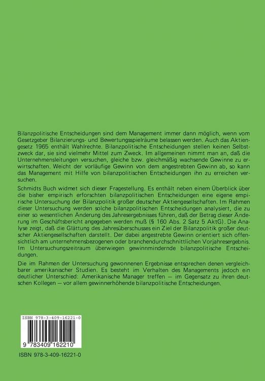 Produktbild: Bilanzpolitik deutscher Aktiengesellschaften