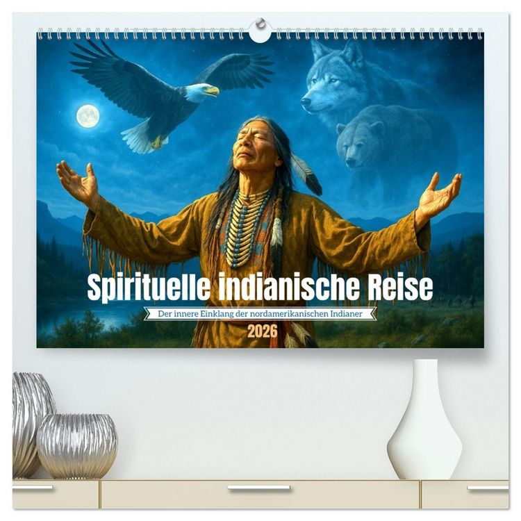 Produktbild: Spirituelle indianische Reise (hochwertiger Premium Wandkalender 2026 DIN A2 quer), Kunstdruck in Hochglanz