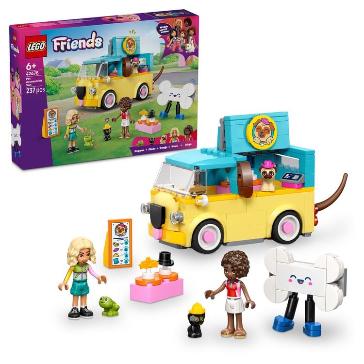 Produktbild: LEGO Friends 42678 Haustierzubeh&ouml;r-Van, Spielzeug mit 2 Mini Puppen