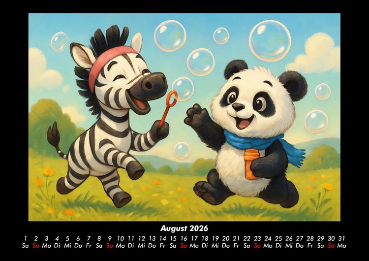 Produktbild: Zara & Pippin - Beste Freunde f&uuml;rs Jahr 2026 Fotokalender DIN A3