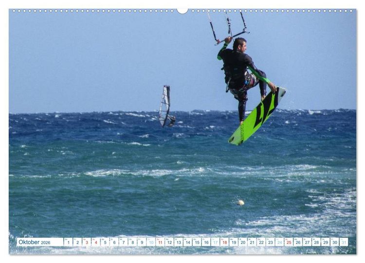 Produktbild: Kitesurfen - Wind und Wellen (Wandkalender 2026 DIN A2 quer), CALVENDO Monatskalender
