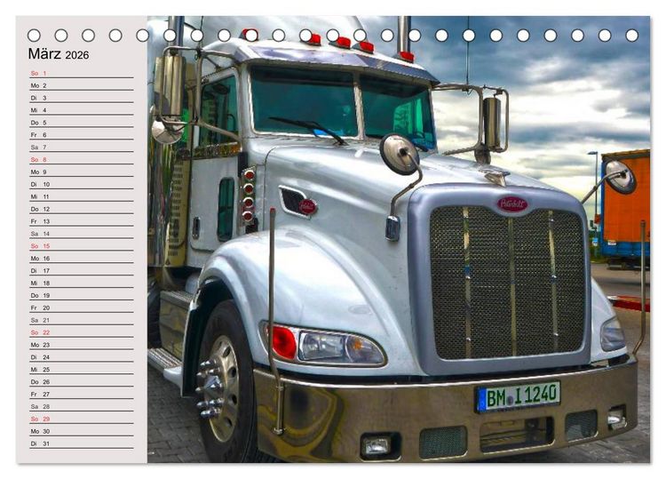 Produktbild: US-Trucks. Faszination Langhauber (Tischkalender 2026 DIN A5 quer), CALVENDO Monatskalender