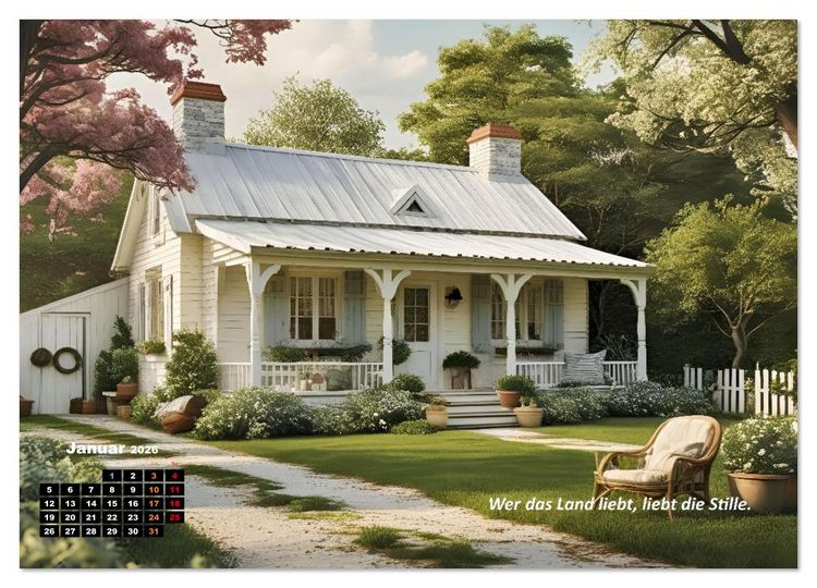 Produktbild: Cottage und Landleben (Wandkalender 2026 DIN A2 quer), CALVENDO Monatskalender