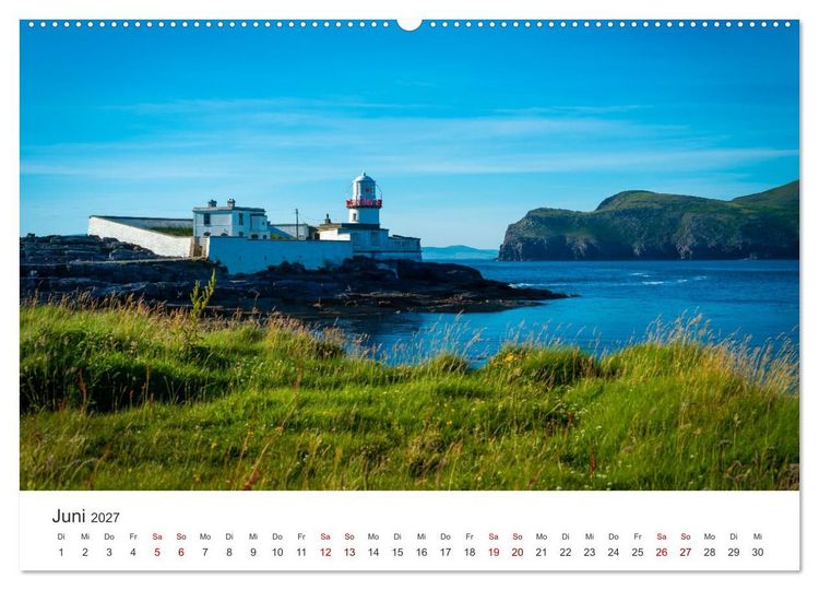 Produktbild: Leuchtt&uuml;rme Irlands (hochwertiger Premium Wandkalender 2027 DIN A2 quer), Kunstdruck in Hochglanz