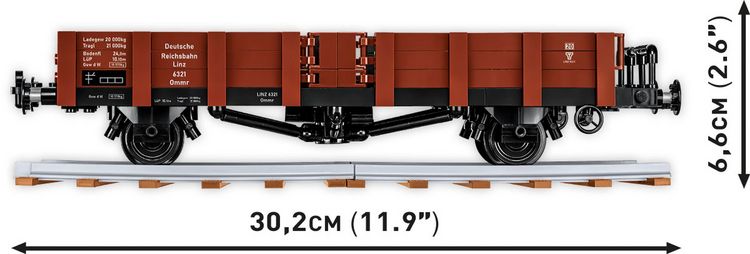 Produktbild: COBI Historical Collection 6285 - G&uuml;terwagen Typ OMMR 32 Linz, WWII, Bausatz 584 Klemmbausteine