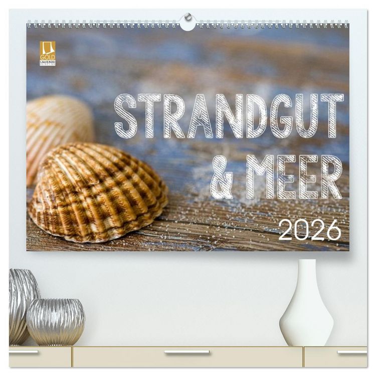 Produktbild: Strandgut und Meer 2026 (hochwertiger Premium Wandkalender 2026 DIN A2 quer), Kunstdruck in Hochglanz