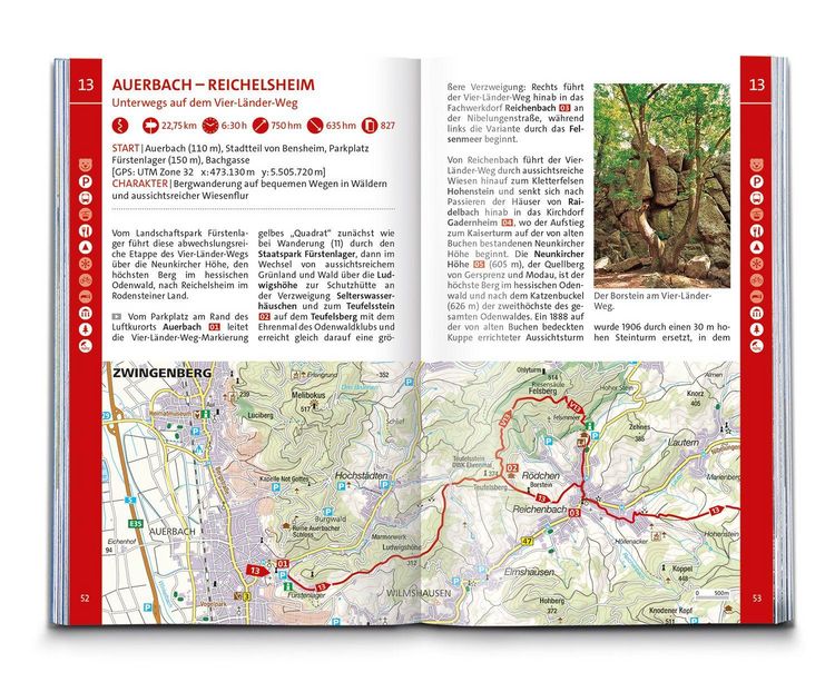 Produktbild: KOMPASS Wanderf&uuml;hrer Odenwald, 60 Touren