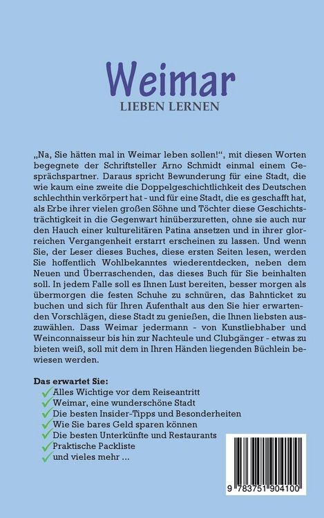Produktbild: Weimar lieben lernen