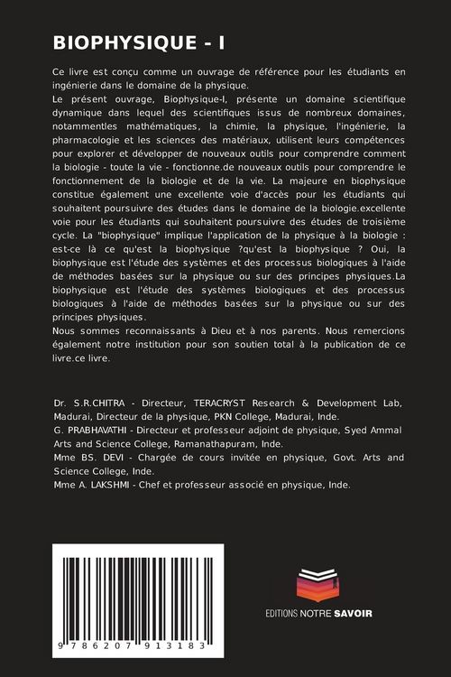 Produktbild: Biophysique - I