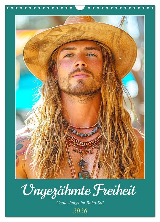 Produktbild: Ungez&auml;hmte Freiheit. Coole Jungs im Boho-Stil (Wandkalender 2026 DIN A3 hoch), CALVENDO Monatskalender