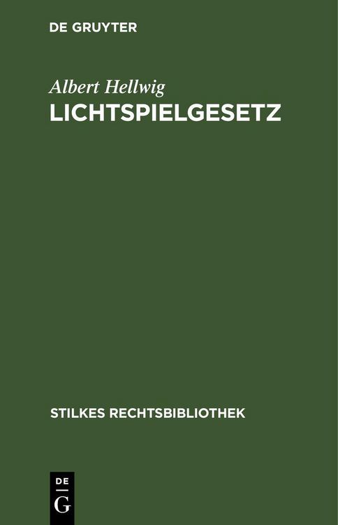 Produktbild: Lichtspielgesetz