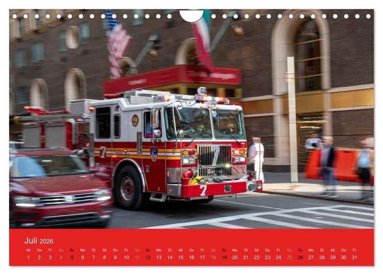 Produktbild: Feuerwehr New York - Heart of the City (Wandkalender 2026 DIN A4 quer), CALVENDO Monatskalender