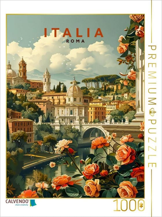 Produktbild: CALVENDO Puzzle Rom | 1000 Teile Lege-Gr&ouml;&szlig;e 64x48cm Foto-Puzzle f&uuml;r gl&uuml;ckliche Stunden