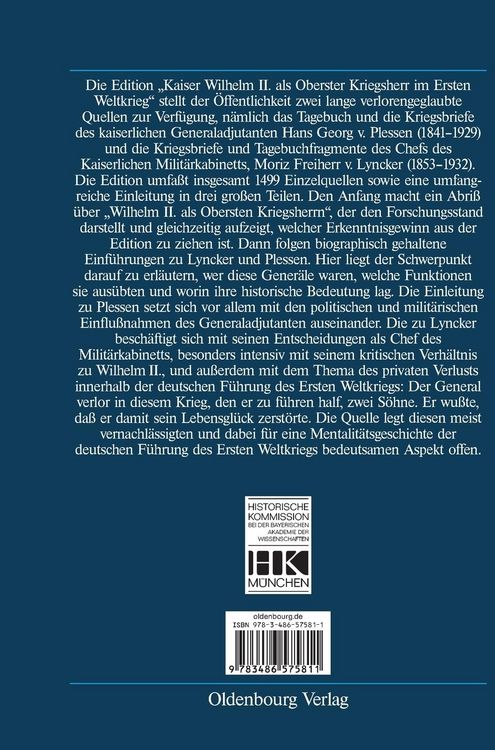 Produktbild: Kaiser Wilhelm II. als Oberster Kriegsherr im Ersten Weltkrieg