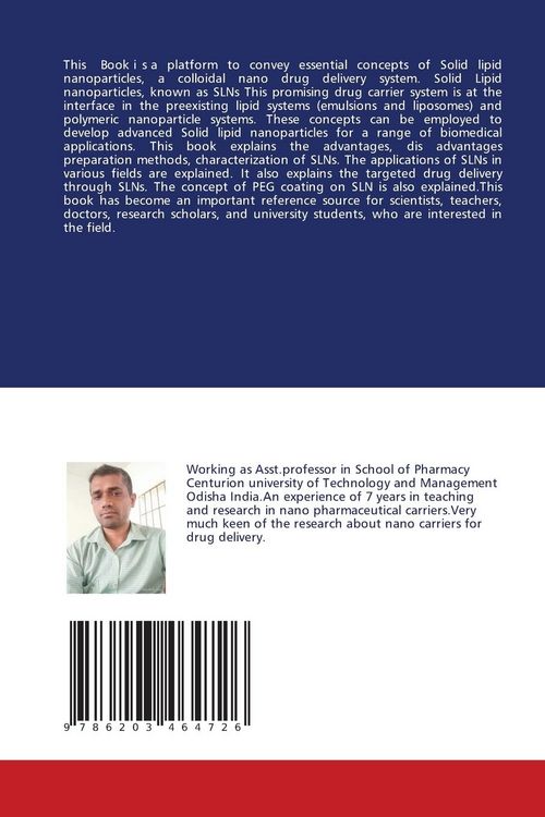 Produktbild: Solid Lipid Nanoparticles : a Nano Carrier for Drug Delivery