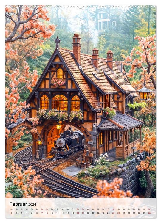 Produktbild: Eisenbahnen - Miniaturbahnen zwischen Fantasie und Fernweh (hochwertiger Premium Wandkalender 2026 DIN A2 hoch), Kunstdruck in Hochglanz