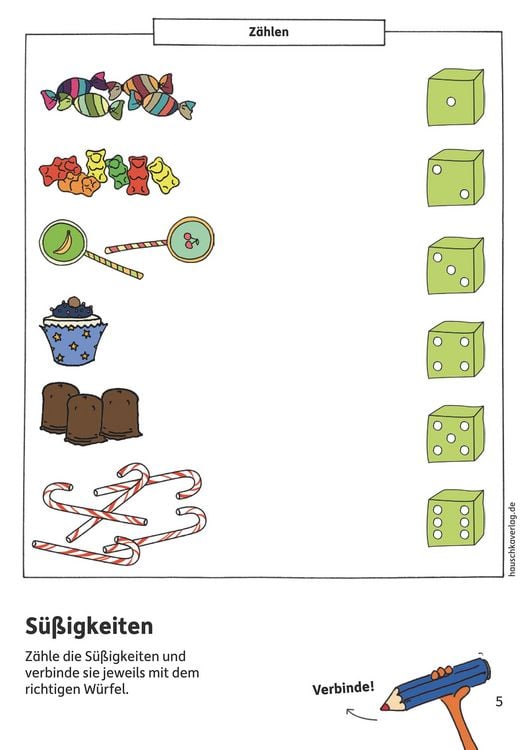 Produktbild: Vorschule &Uuml;bungsheft ab 5 Jahre f&uuml;r Junge und M&auml;dchen. Vorschulblock - Zahlen und Mengen