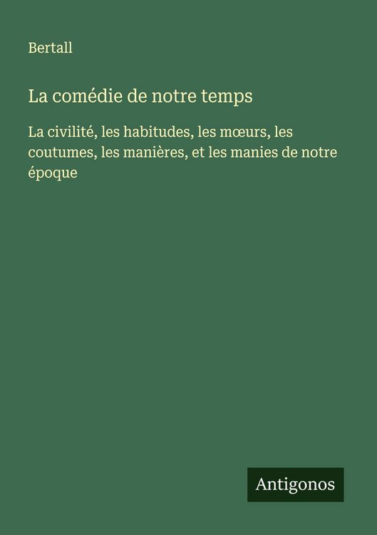 Produktbild: La com&eacute;die de notre temps