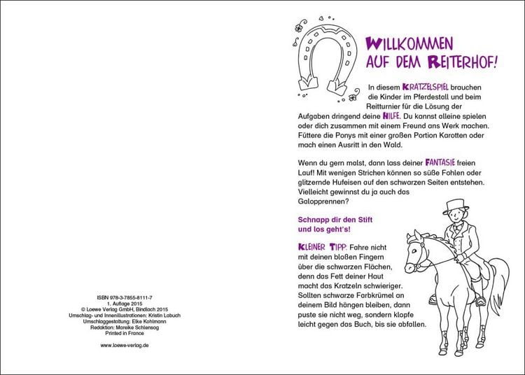 Produktbild: Kreativ-Kratzelspiel: Pferde