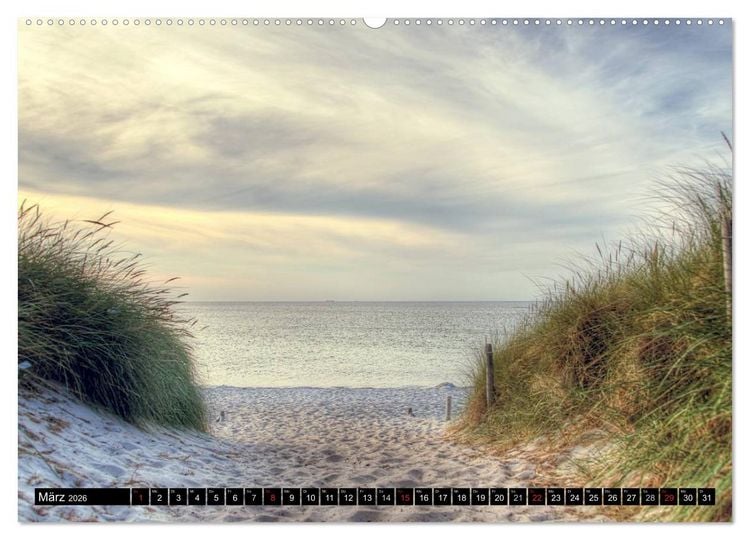 Produktbild: Fischland Dar&szlig; Zingst &ndash; Die Halbinsel an der Ostsee (hochwertiger Premium Wandkalender 2026 DIN A2 quer), Kunstdruck in Hochglanz