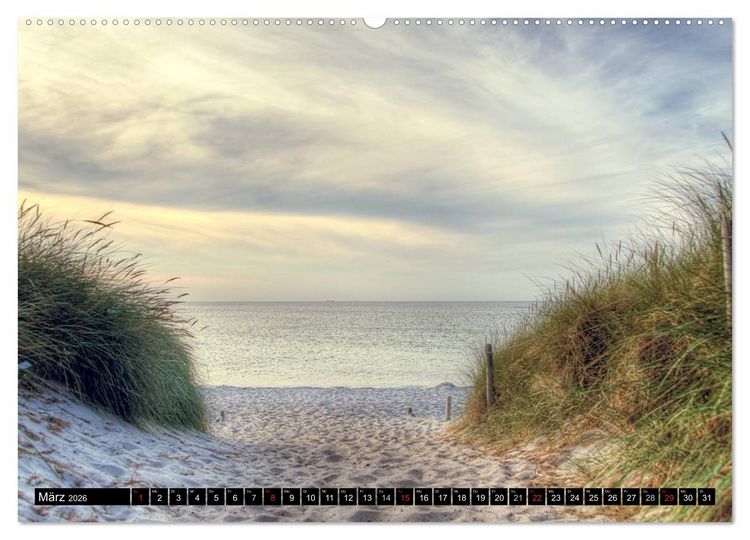 Produktbild: Fischland Dar&szlig; Zingst &ndash; Die Halbinsel an der Ostsee (Wandkalender 2026 DIN A2 quer), CALVENDO Monatskalender