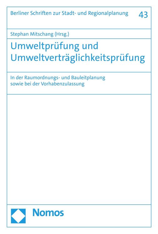 Produktbild: Umweltpr&uuml;fung und Umweltvertr&auml;glichkeitspr&uuml;fung