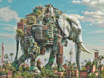 Produktbild: CALVENDO Puzzle Ein Motiv aus dem Kalender Elefantastisch | 1000 Teile Lege-Gr&ouml;&szlig;e 64x48cm Foto-Puzzle f&uuml;r gl&uuml;ckliche Stunden