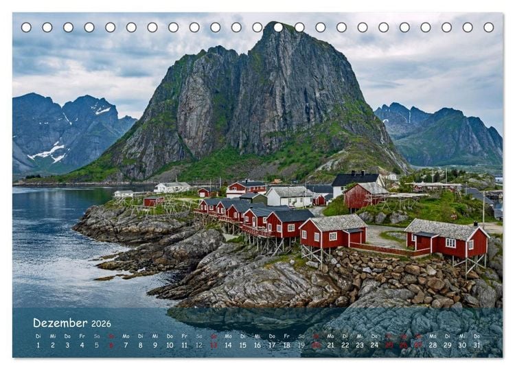 Produktbild: Skandinavien - Fjorde, Sch&auml;ren und Meer... (Tischkalender 2026 DIN A5 quer), CALVENDO Monatskalender